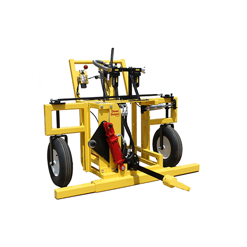 A picture of a hopper gate door opener.