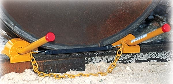 Wheel Chock Double 11" Handle Exposed Rail